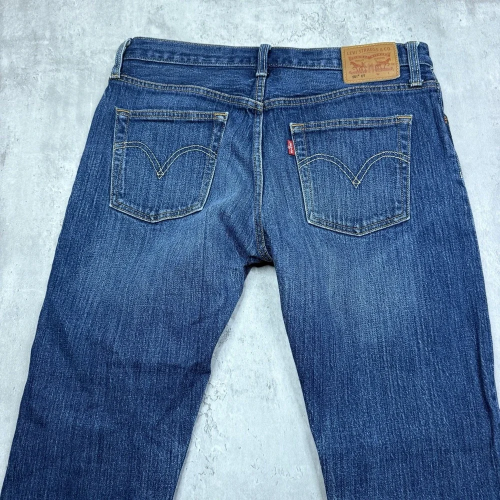 Levis 501 CT Customized Tapered Jeans 31x28 Dark Wash Mens Denim